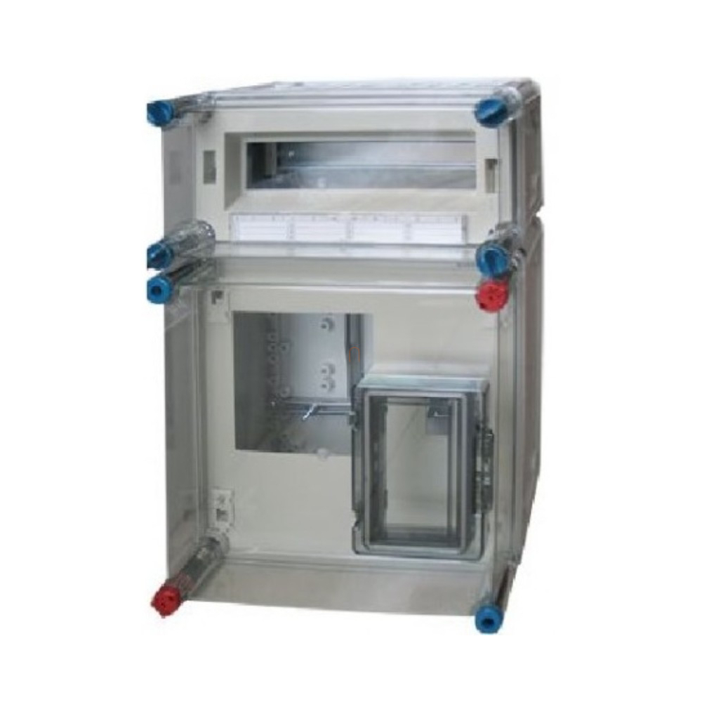 Hensel BASIC HB1012 fogyasztásmérő szekrény, 1 fázisú mérő számára, 12 modulos kismegszakító szekrény 300x450x146mm