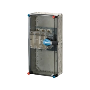   Hensel Mi-7429 NH késes szakaszolható biztosító szekrény NH 1 biztosítós terheléskapcsoló 250A, 3 pólusú +PE+N, M10 vagy MiVS250+VA400 300x600x220 mm