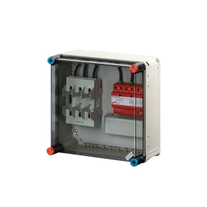   Hensel Mi-5210 S Túlfeszültség védelmi szekrény T1+T2 típus, max.50mm2, DEHNventil típusú túlfeszültség levezetővel, kábelbevezetés egy oldalról