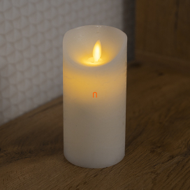   LED-es viaszgyertya, mozgó lángeffekt, valódi viasz, 1 db LED