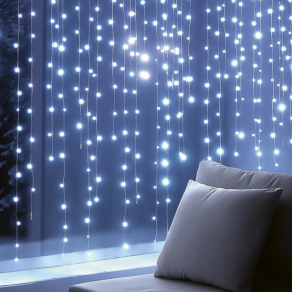 DOT LED-es fényfüggöny, 1,2x1,4 m, hidegfehér