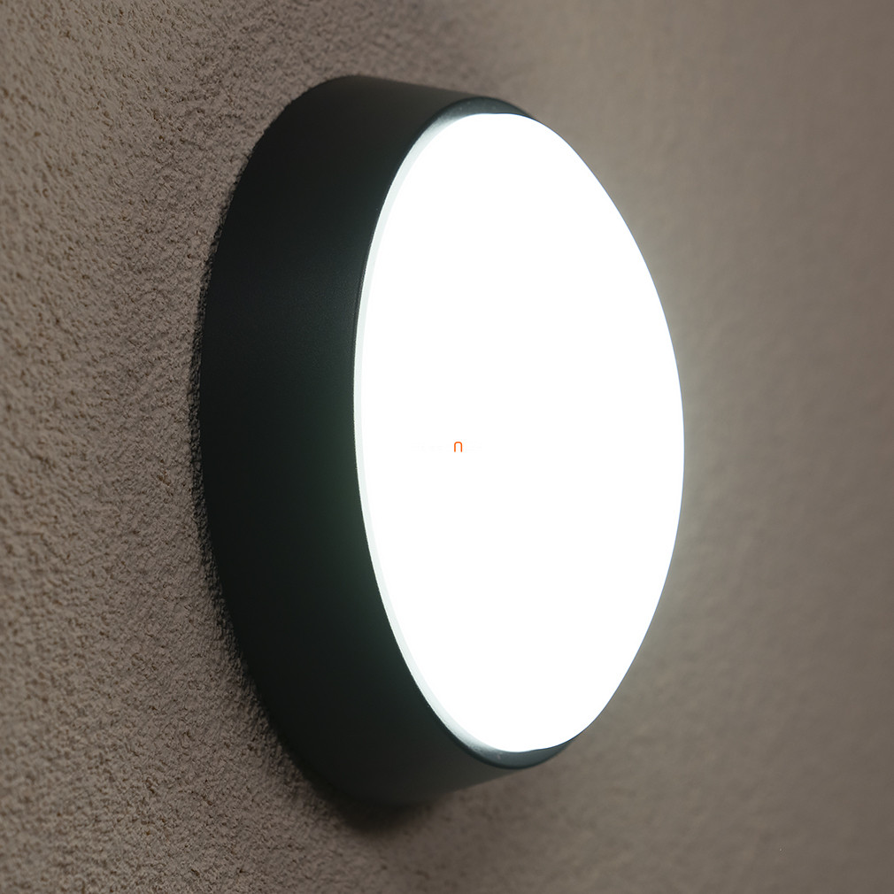 Kerek fali LED lámpa fekete színben, 21x8cm (Titania-R) 