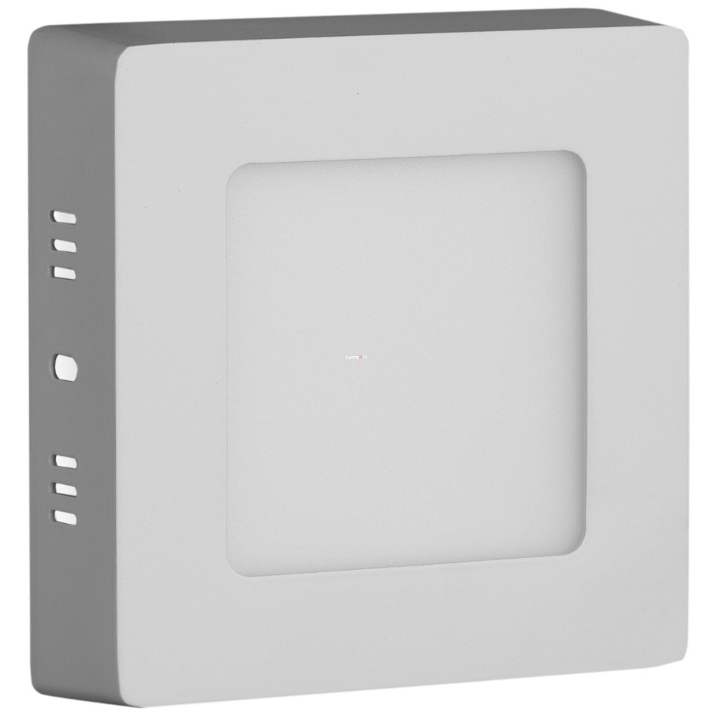 Mini LED panel 6W hidegfehér fényű, szögletes, alumínium