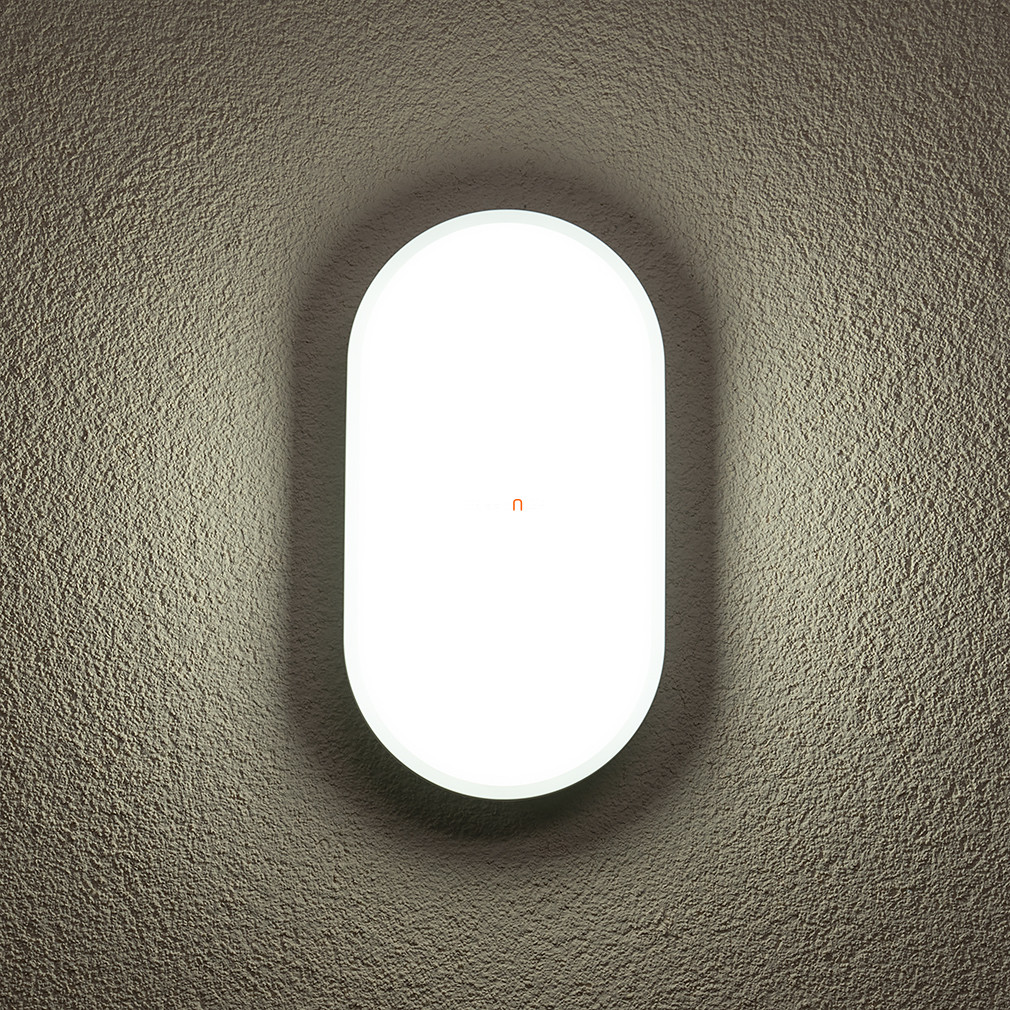 Kültéri ovális LED fali lámpa fehér színben (Triton-O) 