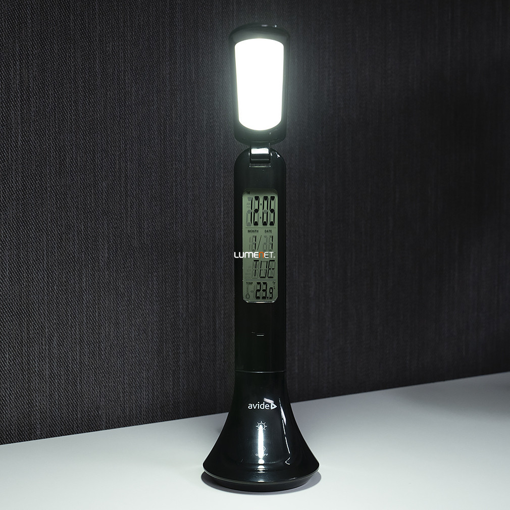 Asztali LED lámpa, fekete színben (Calendar)