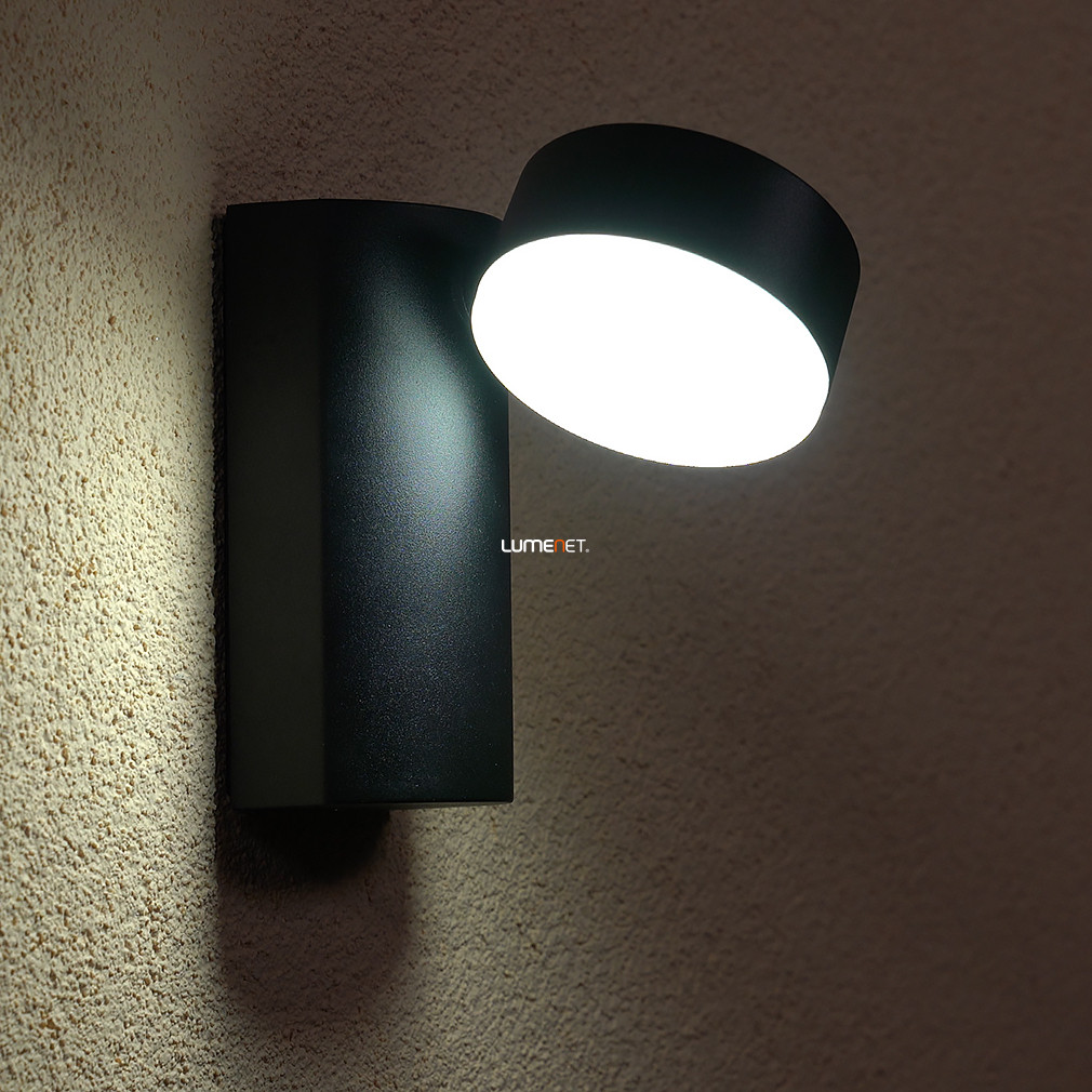 Kültéri LED fali lámpa fekete színben (Siraz)