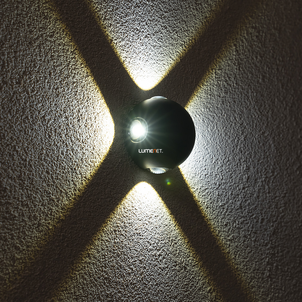 Kültéri minimál LED fali lámpa 4 irányba világító (Cairo)