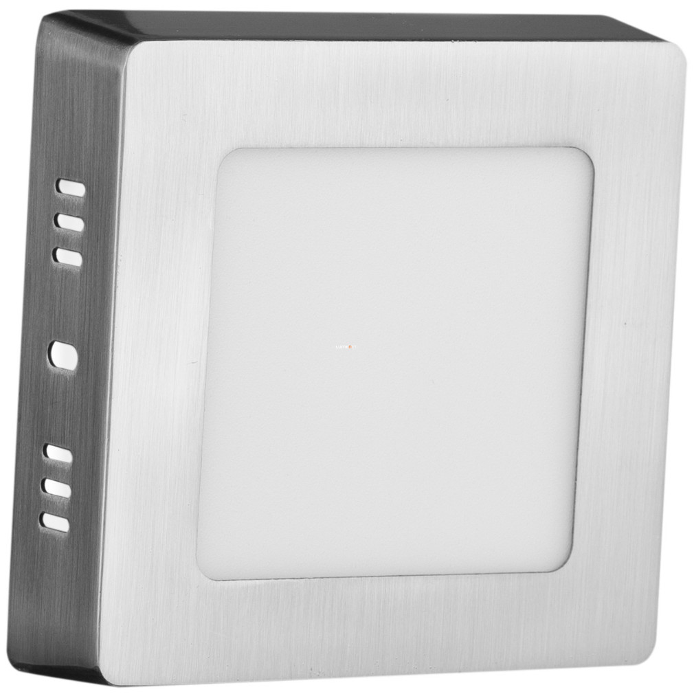 Mini LED panel 6W hidegfehér fényű, szatén nikkel színben, szögletes