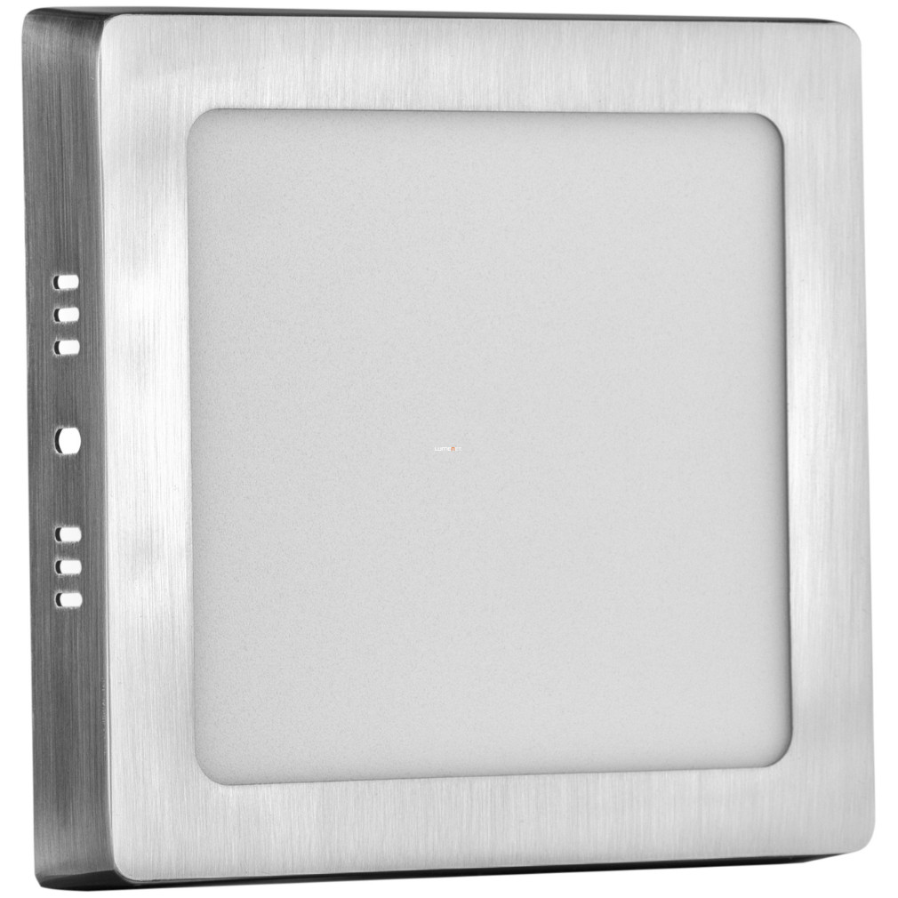 Mini LED panel 12W hidegfehér fényű, szatén nikkel színben, szögletes