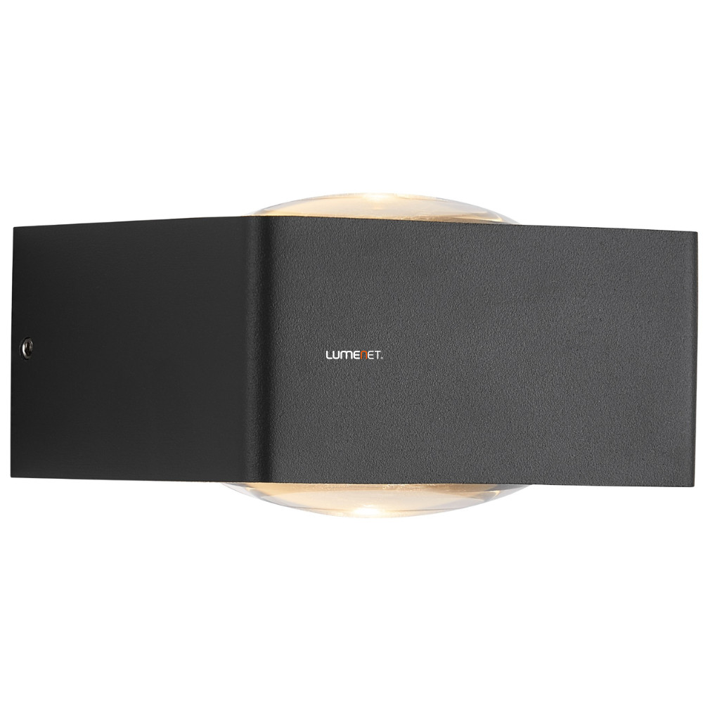 Nazir kültéri LED fali lámpa, fekete hidegfehér fényű
