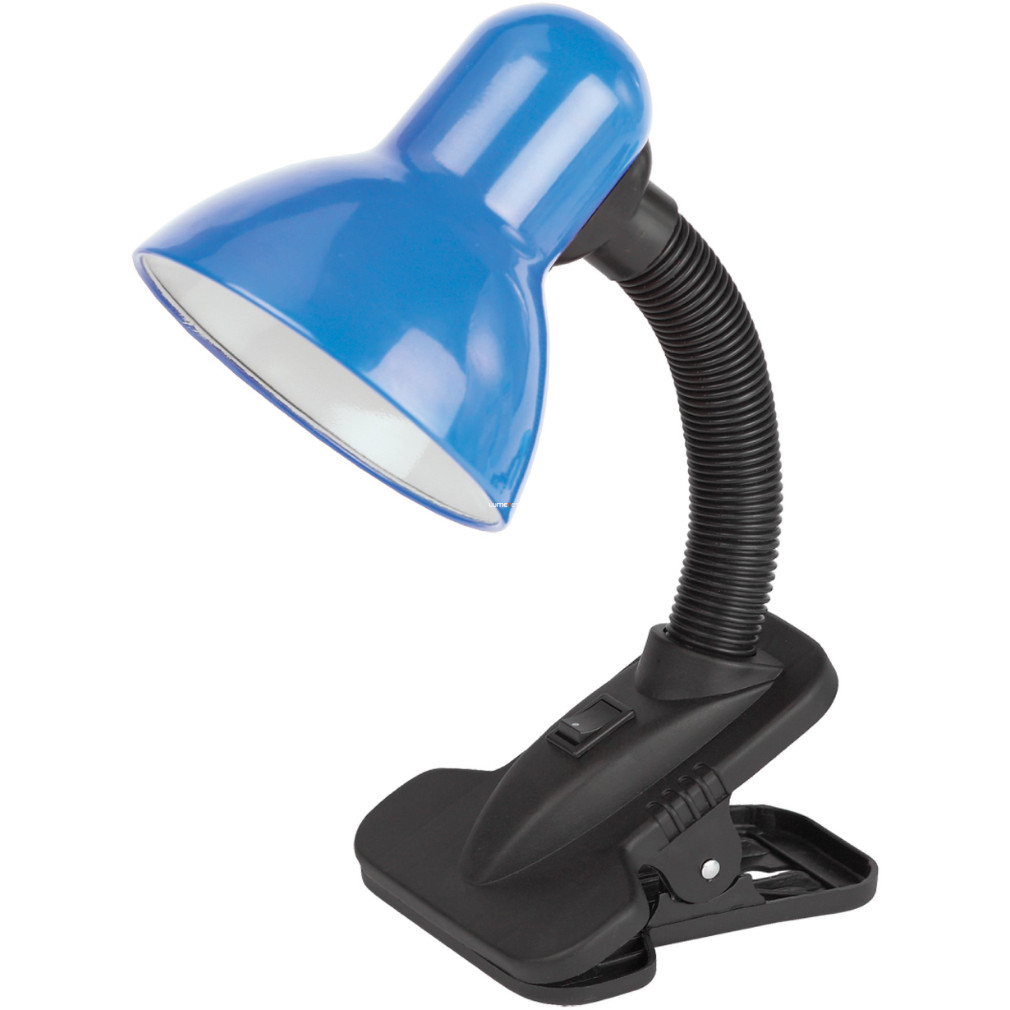 Kék asztali lámpa, csíptethető (Basic)