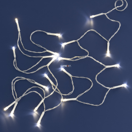   Karácsonyi beltéri LED fényfüzér 20db melegfehér 2m 3xAA, elem nélkül