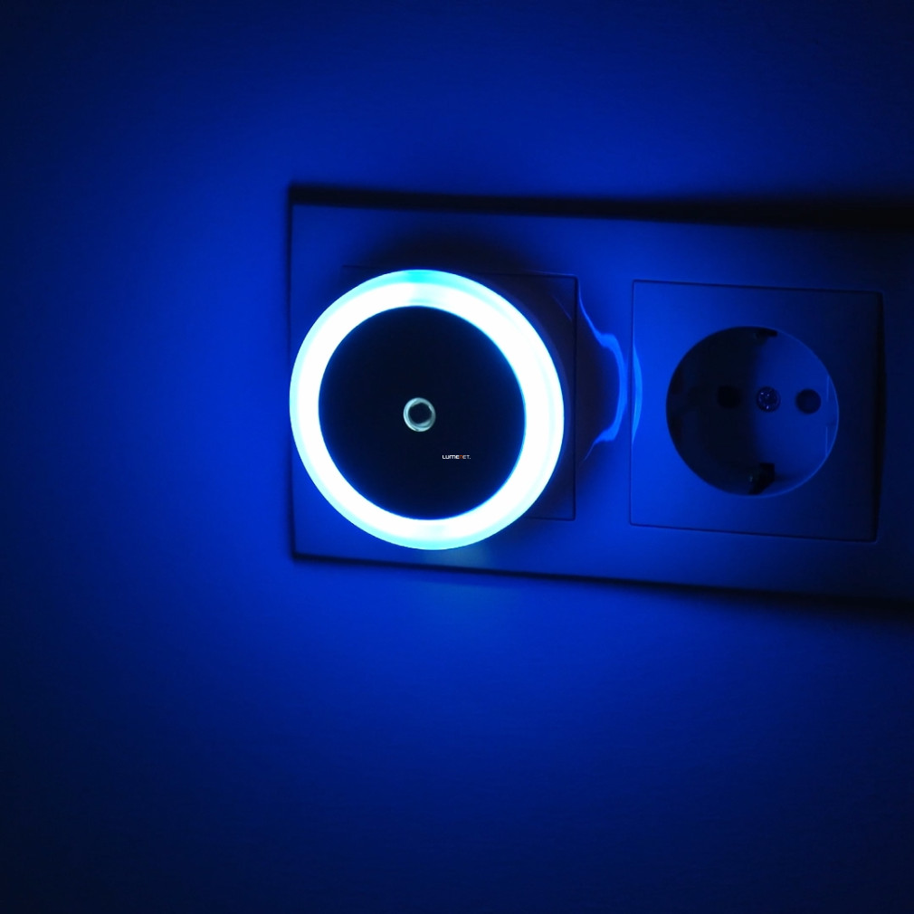 Bontott csomagolású Kör alakú LED éjszakai fény, kék