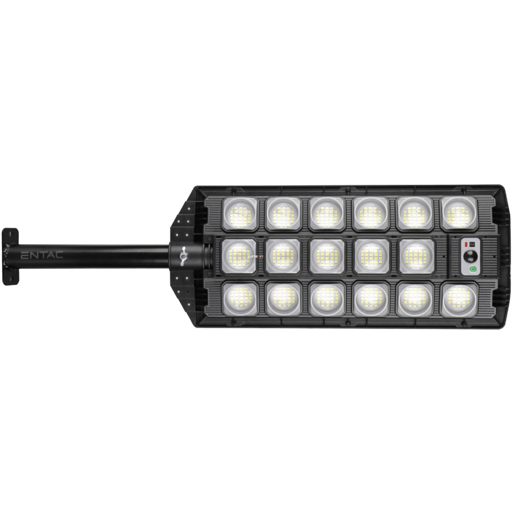 Napelemes utcai LED lámpa távirányítóval, mozgásérzékelős, 1500lm