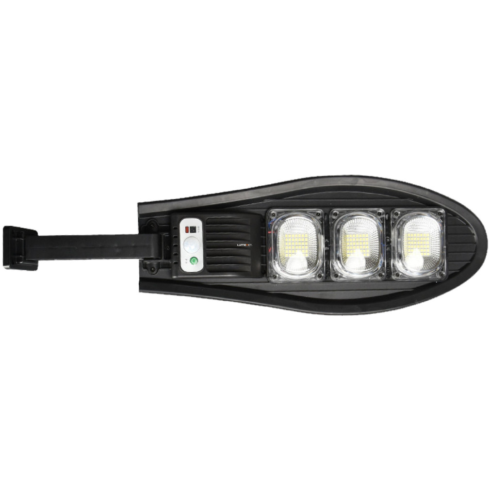 Napelemes utcai LED lámpa távirányítóval, mozgásérzékelős, 800lm