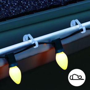   Ereszcsatorna akasztó szett - átlátszó, dupla - 50 db/csomag