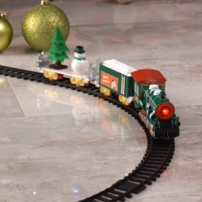   Bontott csomagolású Karácsonyi kisvasút - zenél, világít - elemes