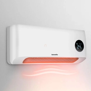  Bontott csomagolású Fali hősugárzó - 1000/2000W - LED kijelző - 230V - fehér