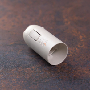 E14 foglalat fehér, műanyag (F 14-301 M)  - DEL018 deLux