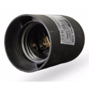 E27 foglalat fekete, műanyag (F 27-301 M) delux DEL048