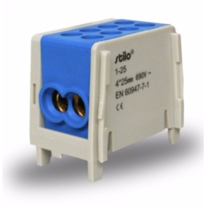   Stilo fővezeték sorkapocs 2x 25/2x25mm2 kék HLAK 25-1/2 - STI285