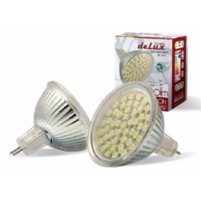   LED MR16 3W GU5.3 200lm 4000K semleges fehér fényforrás 120fokos Ra80 12V AC/DC d=50mm DEL305 deLux