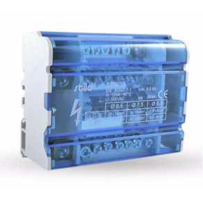   Stilo elosztóblokk 1- 6x4/690V/125A-4 pólus fővezeték sor. - STI407