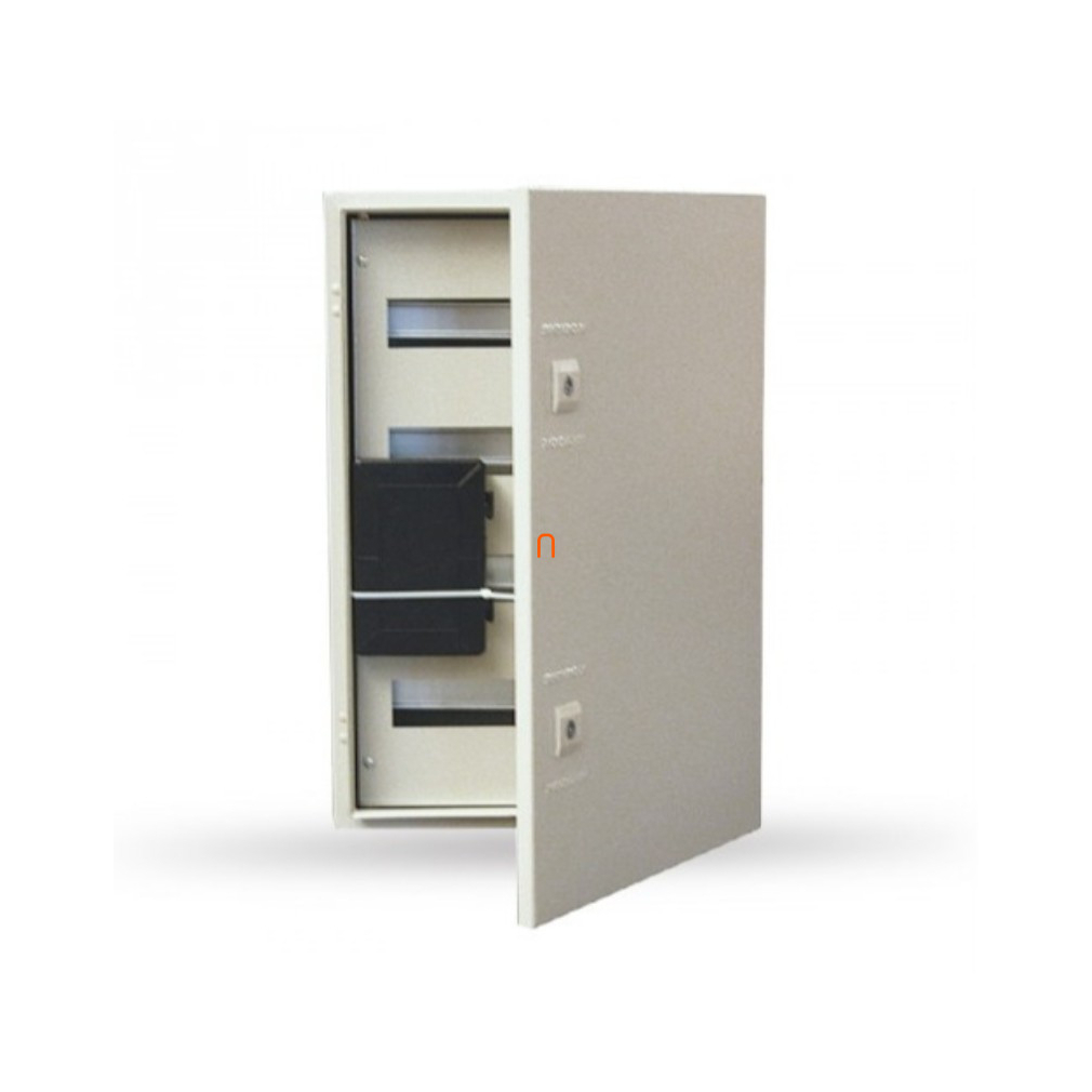 Fém kismegszakító szekrény 64 modulos, 4 soros, maszkolt 600x400x260mm - MC-6040D26R4-SDL Skybox SKY511