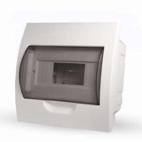   Stilo kiselosztó süllyesztett 1/ 8 átlátszó ajtóval IP30 PE/N sínnel - STI607