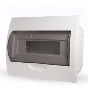   Stilo kiselosztó süllyesztett 1/12 átlátszó ajtóval IP30 PE/N sínnel - STI608