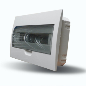   Stilo kiselosztó süllyesztett 1/18 átlátszó ajtóval IP30 PE/N sínnel - STI609