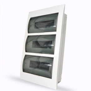   Stilo kiselosztó süllyesztett 3/36 átlátszó ajtóval IP30 PE/N sínnel - STI611