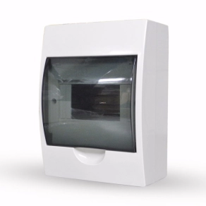   Stilo kiselosztó falonkívüli 1/ 4 átlátszó ajtóval IP30 PE/N sínnel - STI612