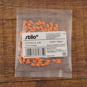 Stilo érvéghüvely szigetelt 0,5/ 8 narancs - STI735