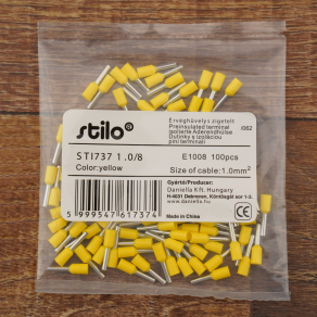 Stilo érvéghüvely szigetelt 1,0/ 8 sárga - STI737