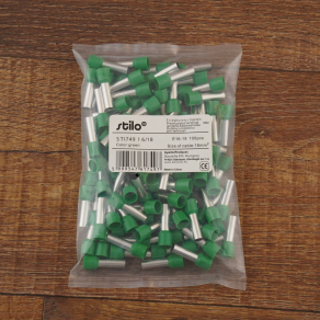 Stilo érvéghüvely szigetelt 16/18 zöld - STI749