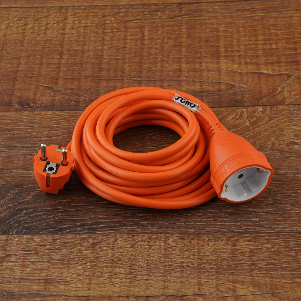 Stilo flexo lengő hosszabbító MT vezetékkel 5fm, 3x1,5mm2 + CSF narancs