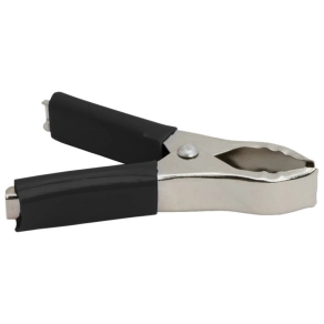   Krokodilcsipesz fekete 05179FK 75 mm Fekete PVC szigeteléssel (30A)