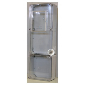   PVT EON 3090 EM - AM PVT3060 háromfázisú fogyasztásmérő szekrény EM ablakkal, kulcsos zárral+kábelfogadó szerelőlappal, alsó maszkkal