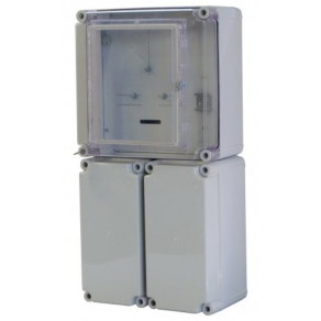   PVT EON 3030 FSK2 - AM PVT3030FSK2 1F fogyasztásmérő szekrény EM ablakkal, kulcsos zárral, kábelfogadó + elmenő + sorkapocs, alsó maszkkal