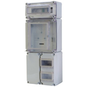   PVT EON 3030 FO 2x6 ÁK – F 12 ÁK - AM PVT3030FO2x6ÁK–F12ÁK 1F fogyasztásmérő EM ablakkal, kulcsos zárral, kábelfogadó+elmenő+12modul, alsó maszkkal