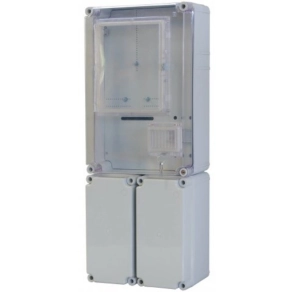   PVT EON 3045 FO2 - AM PVT3045FO2 1-3fázisú fogyasztásmérő szekrény EM ablakkal, kulcsos zárral, kábelfogadó + elmenő, alsó maszkkal