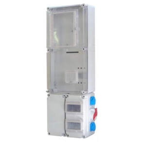   PVT EON 3060 FO 2x6 ÁK – D - AM PVT3060FO2x6ÁK–D 3F fogyasztásmérő EM ablakkal, kulcsos zárral, kábelfogadó+elmenő 2x230V, alsó maszkkal