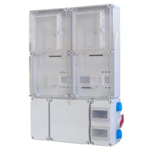   PVT EON 6090 Á-V KF - 3 D - AM PVT6090Á-VKF-3D 2x1-3F kábelfogadó+elmenő 2x230V, EM ablakkal, kulcsos zárral, alsó maszkkal