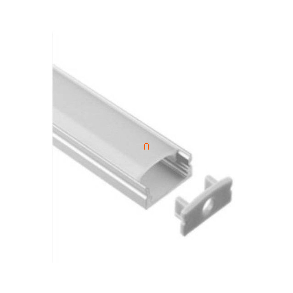 LED szalaghoz alumínium sín szett felületi 12mm belméret 2m+ átlátszó+ 2 db rögzítő szett CLS67612A