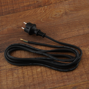   Stilo Flexo dugvillával szerelt gumikábel 3fm, GT 2x1mm2, fekete - STI1106