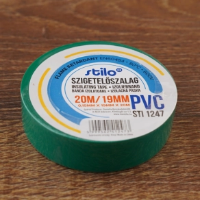 Stilo szigetelő szalag 20x19 zöld - STI1247