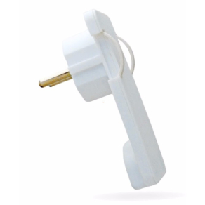   Stilo dugvilla alsó bekötés lapos, fehér 16A/250V - STI1261