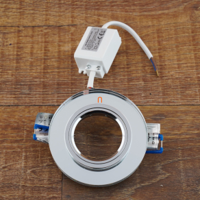   Spot lámpa keret GU10/MR16 fix króm LED kiegészítő világítással, 6000K, 220lm, 90x22mm - deLux DEL1426