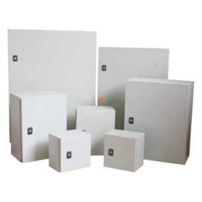   Fém elosztószekrény szerelőlappal 600x500x260mm, szürke RAL7035 - Skybox SKY1472